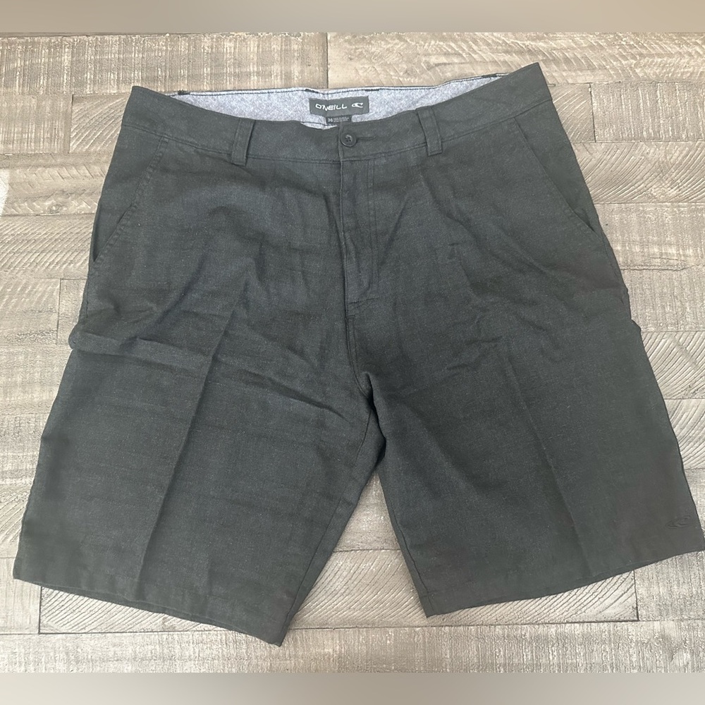 O’Neill Flat Front Charcoal Gray Shorts